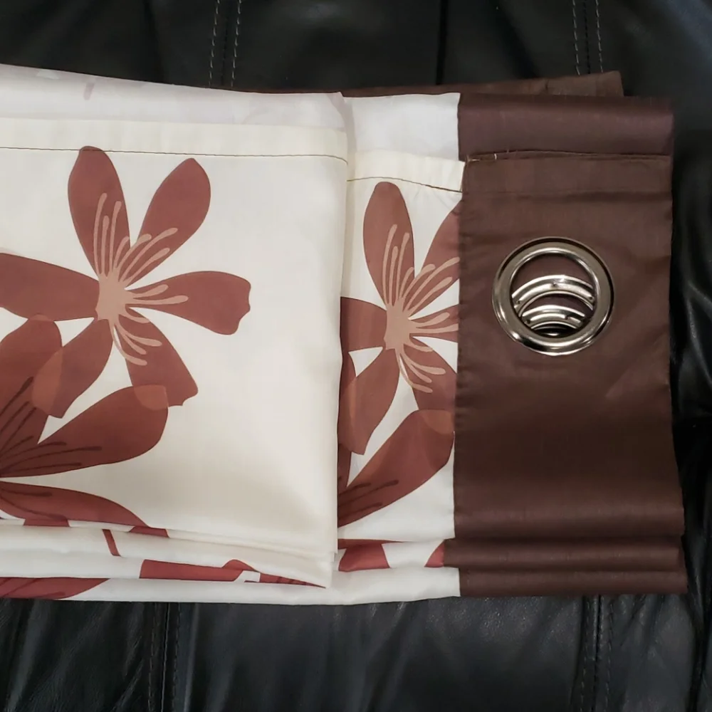 Beautiful flower print curtains